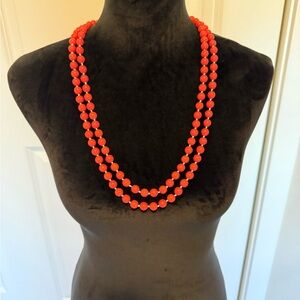 Stella & Dot Coral Beaded Necklace